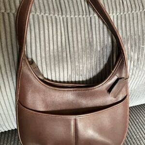 Vintage Coach Ergo 9033 Hobo Shoulder Bag Mahogany Brown Leather